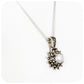 Fresh Water Pearl and Marcasite Starburst Pendant and Chain in Sterling Silver - Victoria's Jewellery