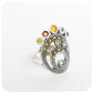 rainbow semi-precious dress ring in silver