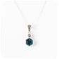 The Hexagon Pendant, London Blue Topaz and Marcasite in Sterling Silver