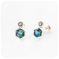 The Hexagons, London Blue Topaz and Marcasite Stud Earrings