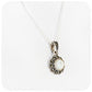 White Mother of Pearl and Marcasite halo Flower Pendant - Victoria's Jewellery