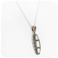 White Mother of Pearl and Marcasite Pendant