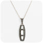 White Mother of Pearl and Marcasite Pendant
