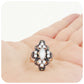 Mother of Pearl and Marcasite Vintage Ring