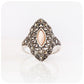 Pink Mother of Pearl and Marcasite Vintage Ring - Victoria's jewellery