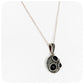 Black Onyx and Marcasite Dome Pendant