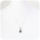 Pear cut Blue Sapphire and Marcasite Pendant