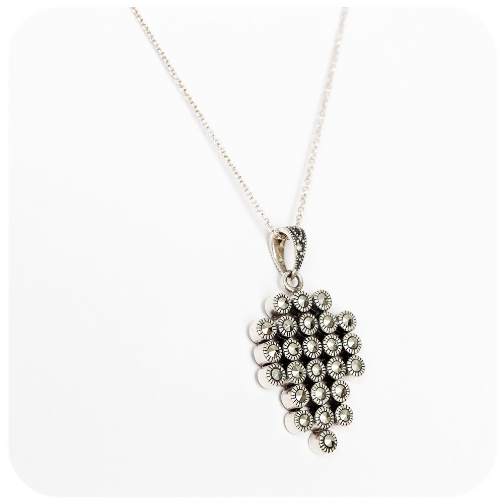 Dazzling Sterling Silver and Marcasite Pendant