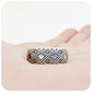 chunky rainbow semi-precious gemstone eternity ring
