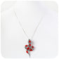 The Snake, Red Agate and Marcasite Brooch and Pendant