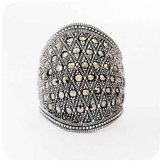 The Dome Marcasite Ring in Sterling Silver