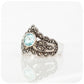 Round cut Sky Blue Topaz Crown Style Ring - Victoria's Jewellery