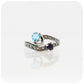 The Ocean, Sapphire and Sky Blue Topaz Ring