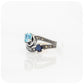 The Ocean, Sapphire and Sky Blue Topaz Ring