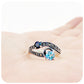 The Ocean, Sapphire and Sky Blue Topaz Ring