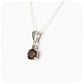 Round cut Smoky Quartz and Marcasite Pendant
