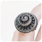 The Marcasite Spiral Ring in Sterling Silver - Large