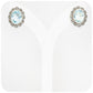 Oval cut Sky Blue Topaz and Marcasite Stud Earrings in Sterling Silver