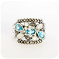 Swiss Blue Topaz and Mother of Pearl Ring