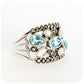 Swiss Blue Topaz and Mother of Pearl Ring