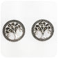 Tree of Life Stud Earrings in Sterling Silver with Marcasite Details - Victoria's Jewellery