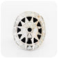 Black and White Mother of Pearl Disc Ring in Sterling Silver - 24mm