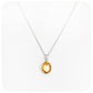 Honey Yellow Oval Citrine Pendant In Sterling Silver - 20x14mm - Victoria's Jewellery