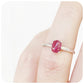 Oval Cabochon cut Pink Tourmaline Solitaire Ring - Victoria's Jewellery