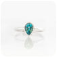 Pear cut Swiss Blue Topaz tube set solitaire ring - Victoria's Jewellery