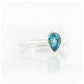 Pear cut Swiss Blue Topaz tube set solitaire ring - Victoria's Jewellery