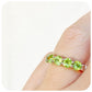 The Amanda, a Peridot Trellis Ring in Sterling Silver