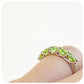 The Amanda, a Peridot Trellis Ring in Sterling Silver