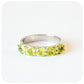 The Amanda, a Peridot Trellis Ring in Sterling Silver