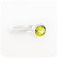 Oval cut Green Peridot Tube set Stack Ring - Victoria's Jewellery