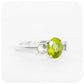 Peridot and Prasiolite Trilogy style Anniversary Ring - Victoria's Jewellery