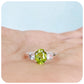 Peridot and Prasiolite Trilogy style Anniversary Ring - Victoria's Jewellery