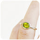 Oval cut Green Peridot Tube set Stack Ring - Victoria's Jewellery