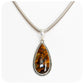Cabochon Pear cut Pietersite Pendant in Sterling Silver