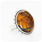 Round Cabochon cut Pietersite Ring in Silver