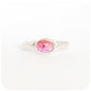 Oval Cabochon cut Pink Tourmaline Signet Style Ring - Victoria's Jewellery