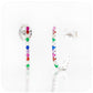 Rainbow Cubic Zirconia Hoop Earrings