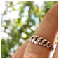 Sterling Silver Link Ring - Slightly Oxidised