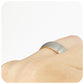 Nolan, a Broad Brushed Metal and Rose Gold Plating Tungsten Ring - 8mm