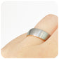 Nolan, a Broad Brushed Metal and Rose Gold Plating Tungsten Ring - 8mm