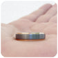 Nicholas, a Brushed Metal with Rose Gold Edges Tungsten Ring - 6mm