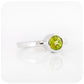 Round cut Peridot Ring In Sterling Silver - Victoria's Jewellery