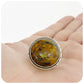 Round Cabochon cut Pietersite Ring in Silver