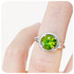 Round cut Peridot Ring in Sterling Silver - Victoria's Jewellery