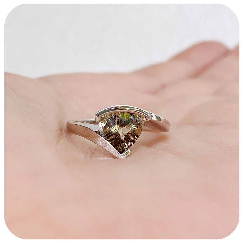 Cali, a Trillion cut Smoky Quartz Ring – Victoria's Jewellery