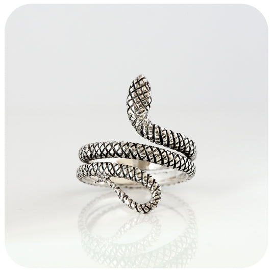 Sterling Silver Oxidised Snake Ring